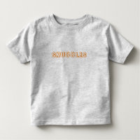 "Snuggles" orange letters