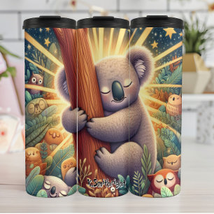 Snuggling Koala with Forest Friends Thermal Tumbler