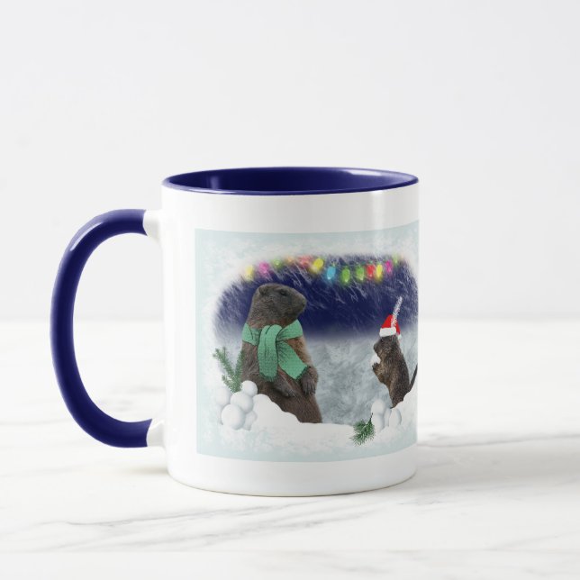 Snwoball Fight Mug (Left)