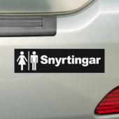 Snyrtingar Bumper Sticker (On Car)