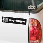 Snyrtingar Bumper Sticker (On Truck)