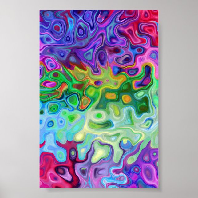 So abstract 4.1 blue purple green and modern poster (Front)