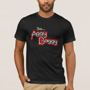 "So...AggyBaggy" mens logo red white t-shirt