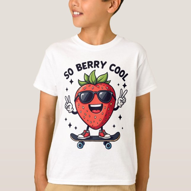 So Berry Cool Fruit Lover Strawberry Season T-Shirt (Front)