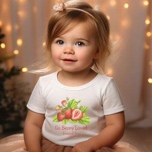 So Berry Loved Baby Toddler T-Shirt Strawberries Baby Bodysuit