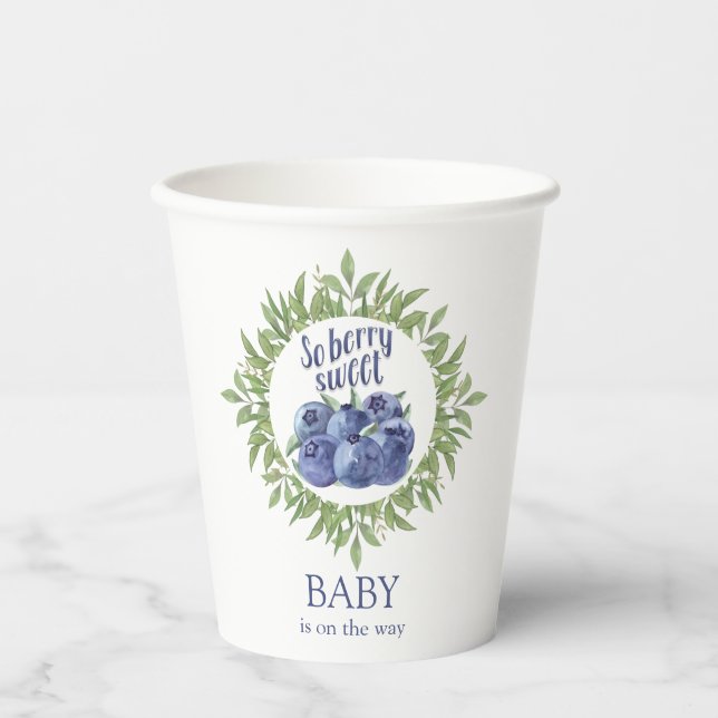 So berry sweet baby is on the way paper cup (Front)