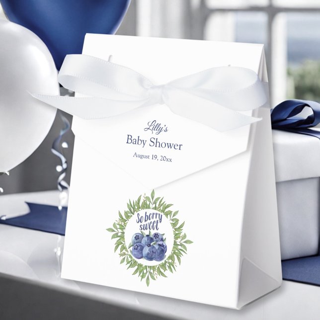 So Berry Sweet Baby On The Way Blueberries Favour Box (So Berry Sweet Baby On The Way Blueberries Favor Boxes)