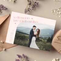 So Blessed Peach Wedding Photo
