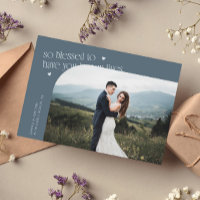 So Blessed Slate Blue Wedding Photo