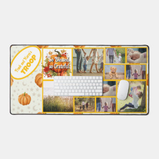 So Blessed, So Grateful Photo collage Desk Mat