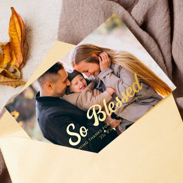 So Blessed - Thanksgiving Family Photo Holiday Car (Creator Uploaded)