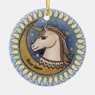 So Brave Unicorn Ceramic Ornament