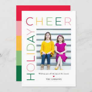 So Bright Editable Colour Holiday Photo Card