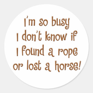 So Busy! Classic Round Sticker