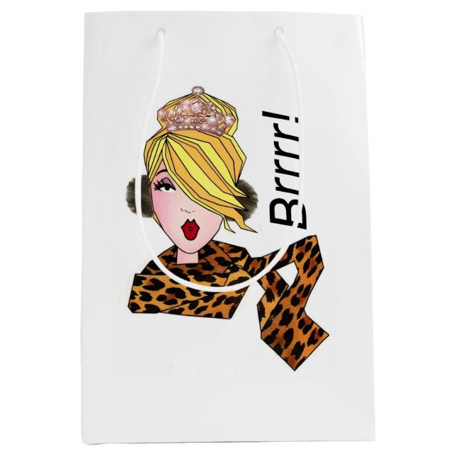 “So Cold That My Tiara is Forming Icicles!” Diva   Medium Gift Bag (Front)