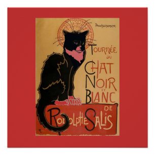 So Cool Le Chat Noir et Blanc Poster
