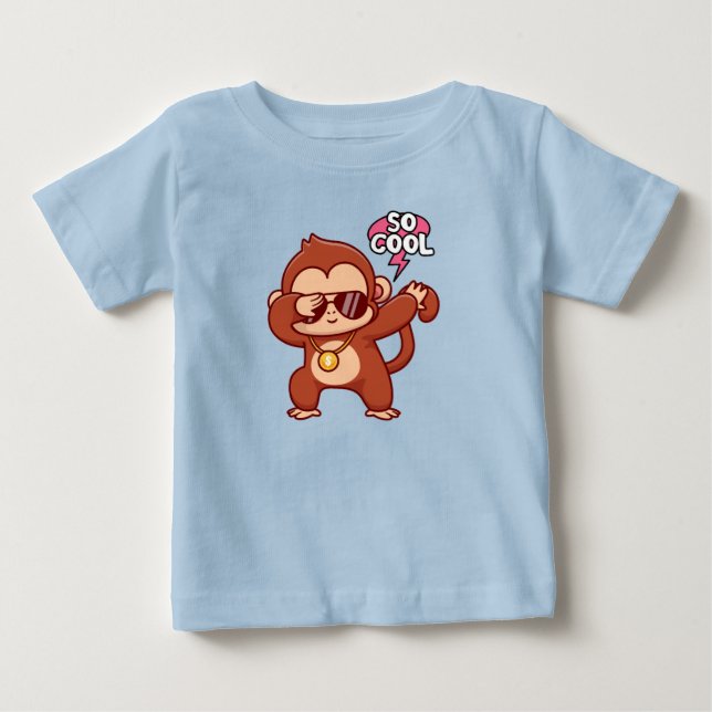 so cool monkey kid baby T-Shirt (Front)