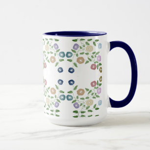 So Cute A Flowered Mug With Blue