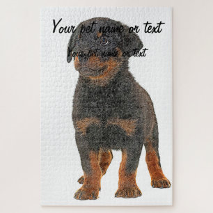 So Cute, Puppy Rottweiler Dog Jigsaw Puzzle