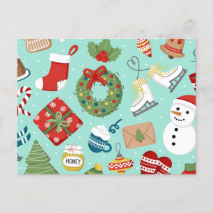 So Cute Santa Claus Christmas Sweets Personalised  Holiday Postcard