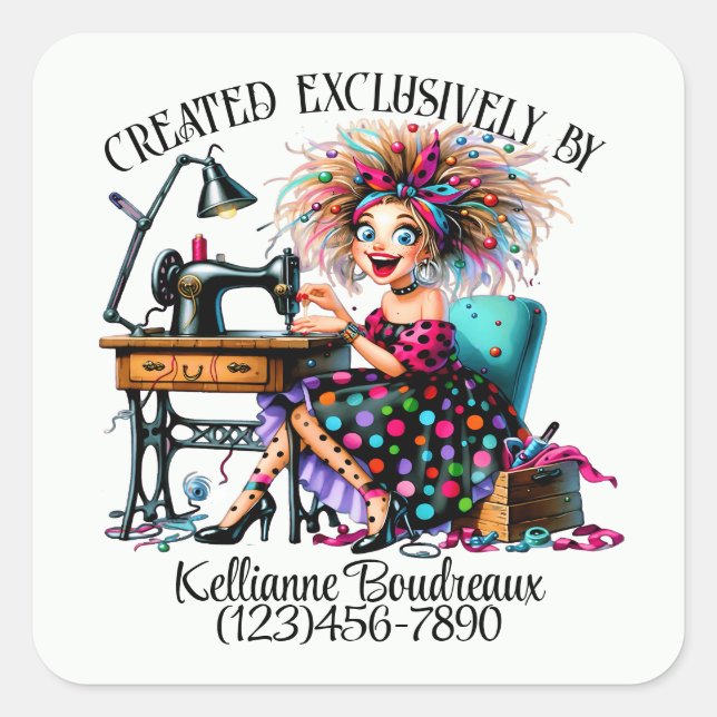 So Cute Sewing Seamstress Sticker (Front)