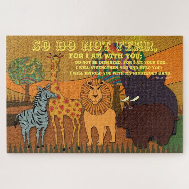 So do not fear jungle animals jigsaw puzzle (Horizontal)