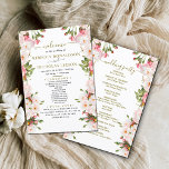 So Elegant Flowers Botanical Wedding Program<br><div class="desc">itinerary weddings,  ceremony programs,  wedding programs,  wedding vow renewal program templates,  example of wedding program,  wedding program template</div>