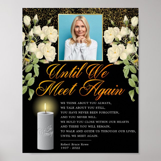 So Elegant Memorial Photo Funeral Poem Sign (Front)