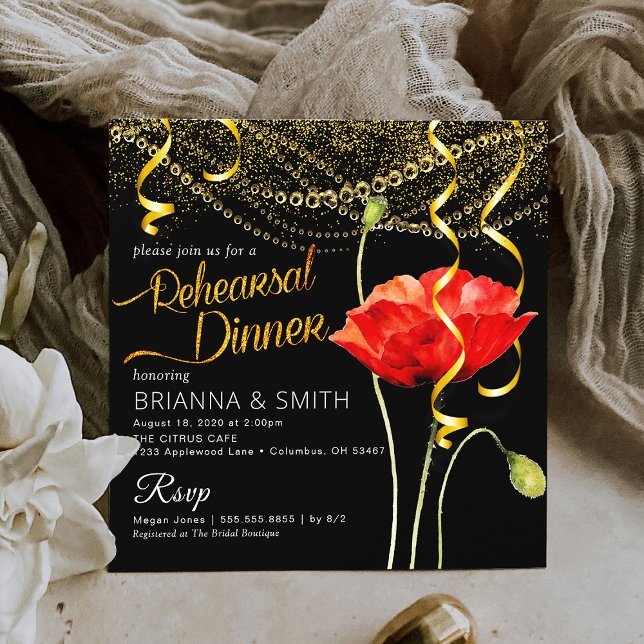 So Elegant Rehearsal Dinner Calligraphy Invitation (Creator Uploaded)