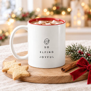 So Elfing Joyful Two-Tone Coffee Mug