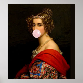 So Extra Pink Bubble gum Diva Poster