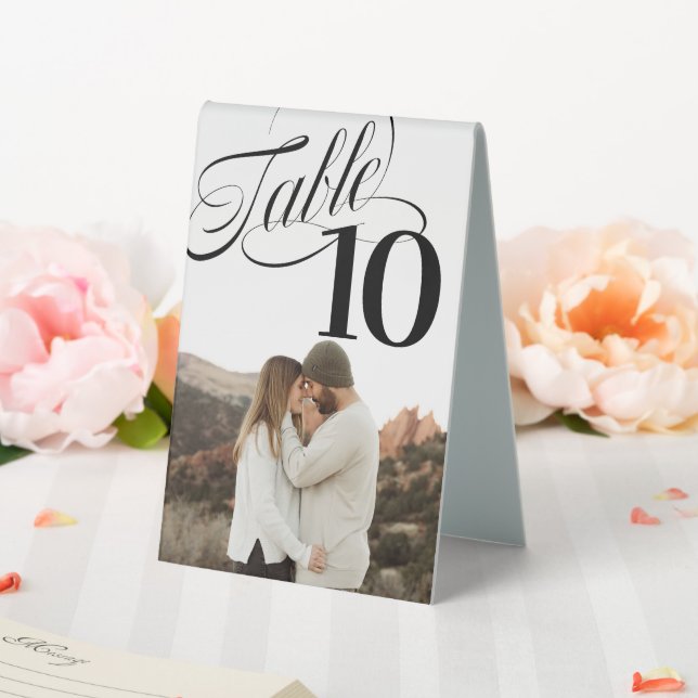 So Fancy Table Number Photo Table Tent Sign (In SItu (Wedding))