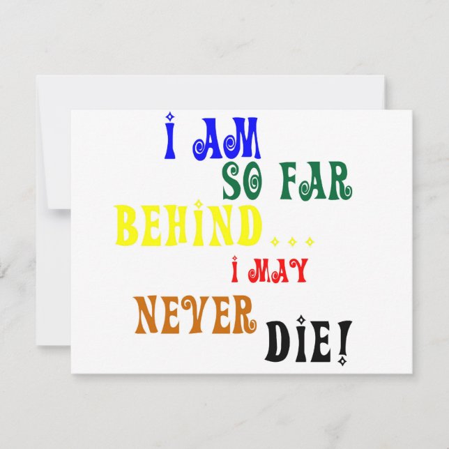 So Far Behind (Front)