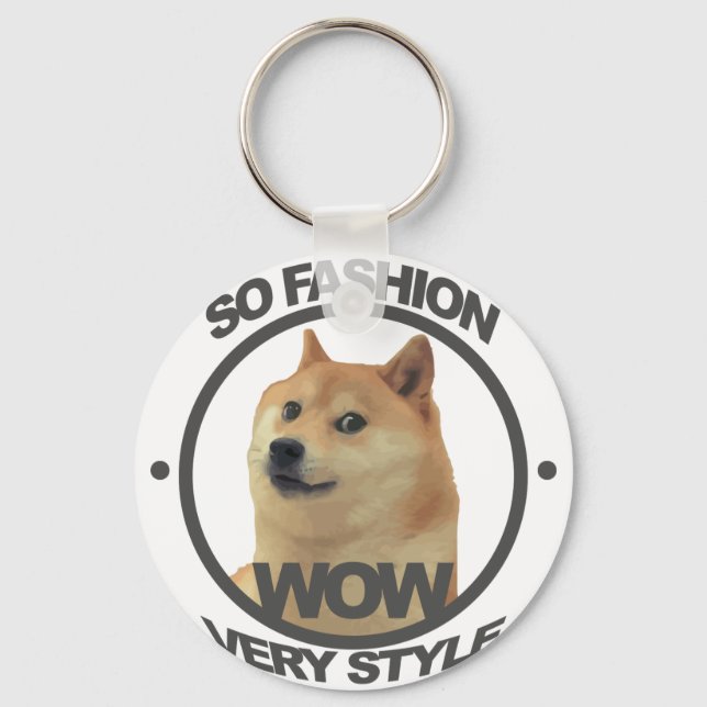 So Fashion, So Doge Key Ring (Front)