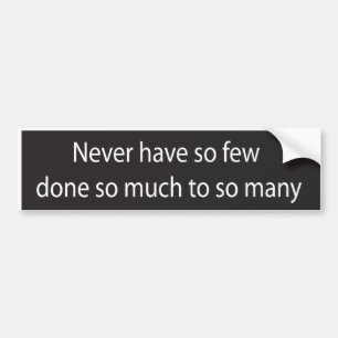 so few bumper sticker