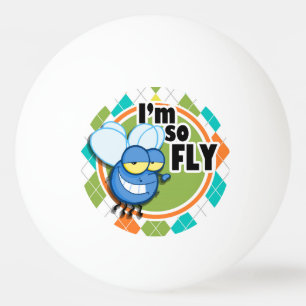 So Fly! Colourful Argyle Pattern Ping Pong Ball