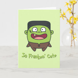 So Franken' Cute Funny Frankenstein Halloween Card