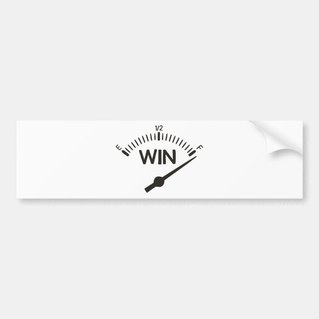 So Full of Win Gauge Bumper Sticker (Front)
