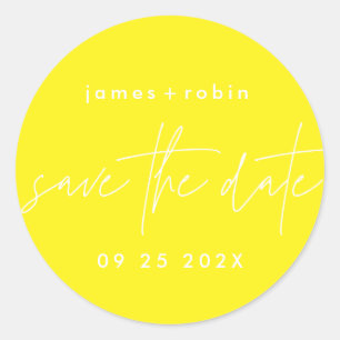 So Fun Bright Yellow Summer Sun Classic Round Sticker