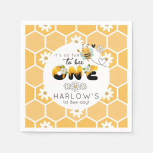 So fun to Bee One bumble bee 1st Birthday  Napkin