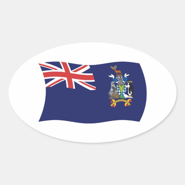 So Georgia And Sandwich Flag Sticker (Front)