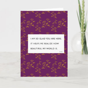 So Glad You're Here Rilke Valentine Holiday Card
