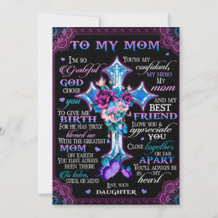 So Grateful God Chose You To Give Me Birth-To Mum Invitation