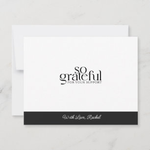 So Grateful Modern Appreciation Thank You note Card