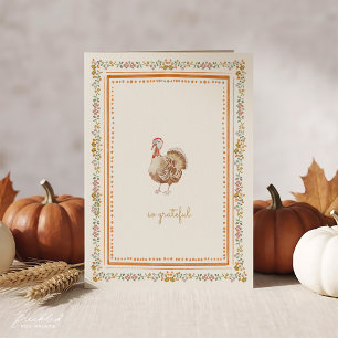 So Grateful Thanksgiving Greeting Card