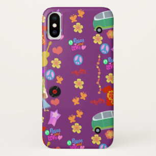 So Groovy 60's Purple Pattern iPhone X Case