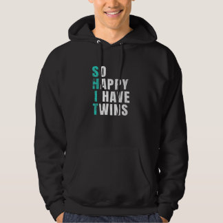 So Happy I Have Twins Mum Pregnancy Hoodie