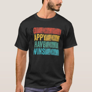 So Happy I Have Twins  Parent Mum Dad Saying Vinta T-Shirt