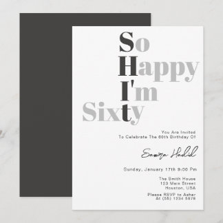 So Happy I'm FIFTY 50th Birthday Party Invitation