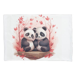 So Happy Together Panda pair  Pillowcase